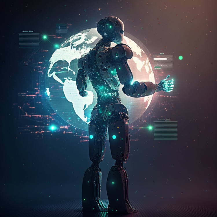 ManeaWake artificial intelligence robot standing in front of a 7ee98ad8 0410 4519 a8e1 c8930a8cd35d 1