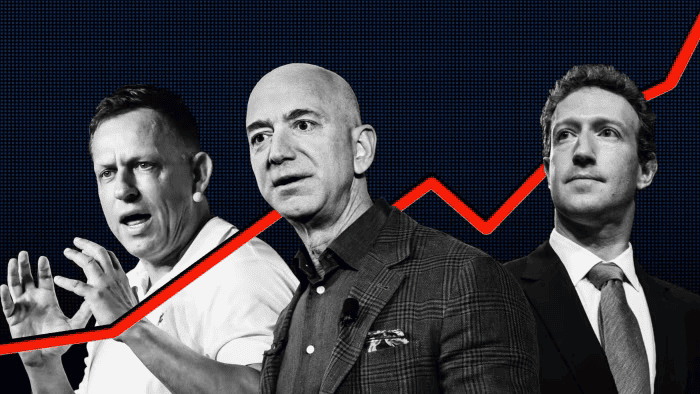Peter Thiel, Jeff Bezos si Mark Zuckerberg