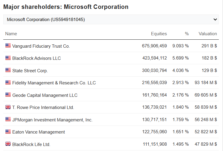 Microsoft Shareholders