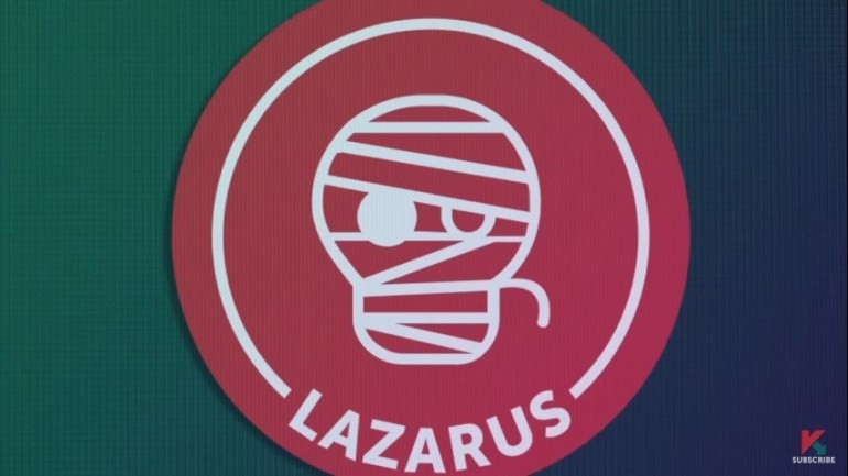 Logoul oficial al grupului nord-coreean Lazarus - această organizație de hack-eri sunt responsabili de mai multe furturi proeminente din industria cripto