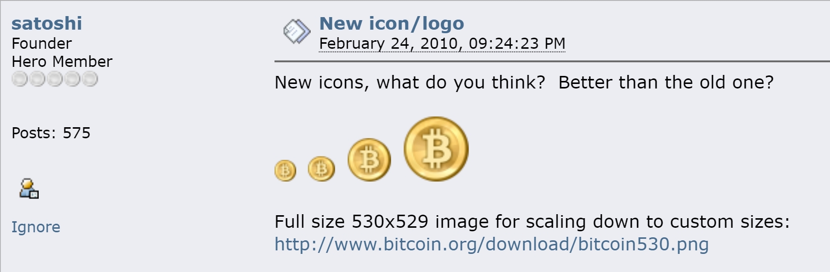 Istoria logo-ului Bitcoin