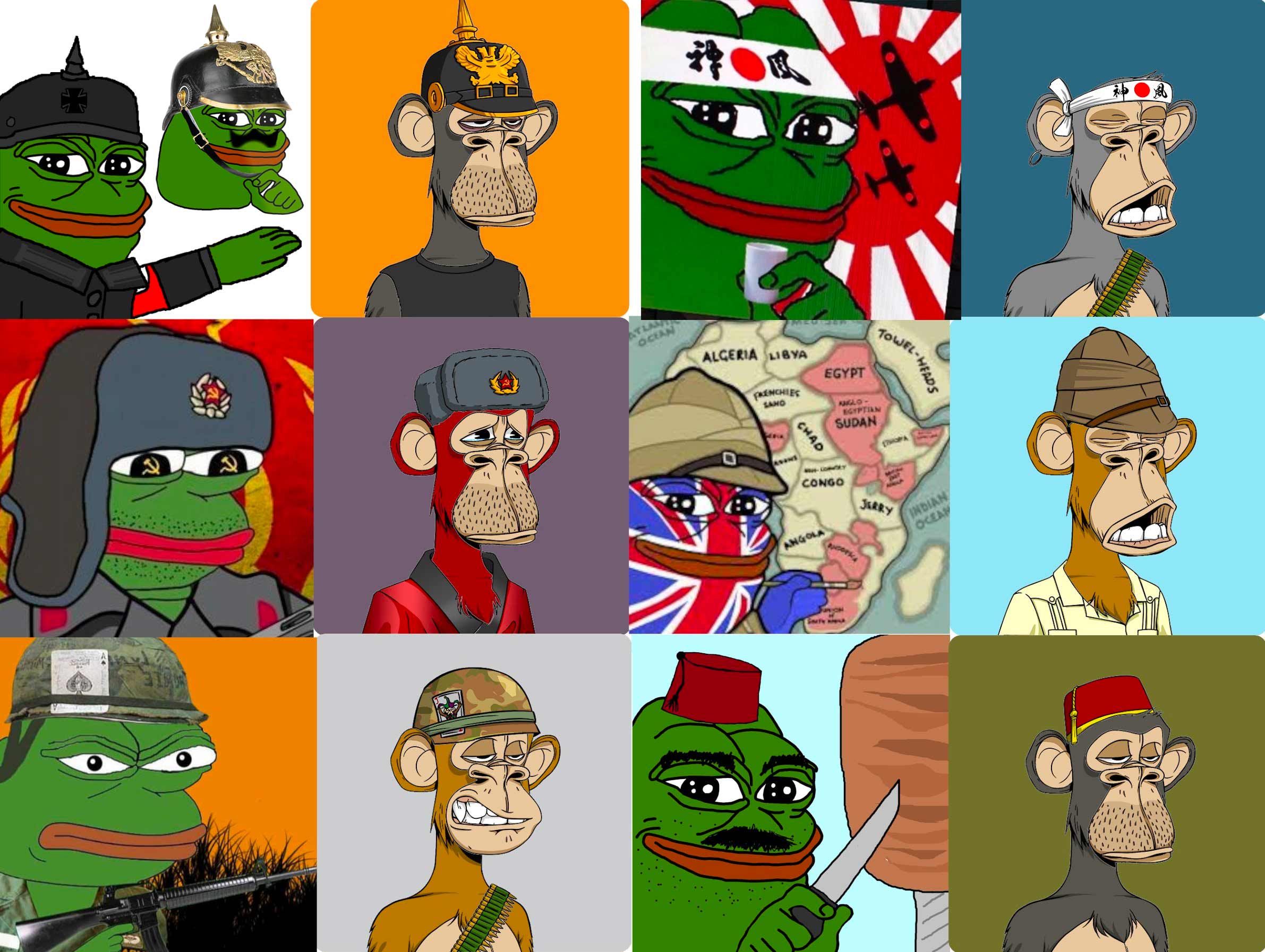 Multe dintre atributele colecției de NFT-uri BAYC sunt considerate rasiste și se regăsesc în meme-urile pepe de pe site-ul 4chan | gordongoner.com