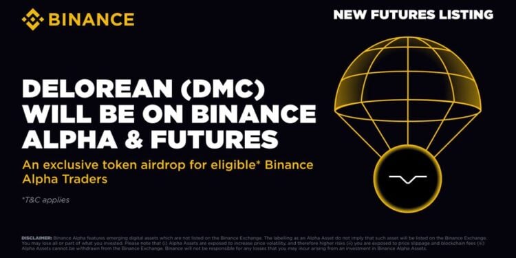 Binance va fi prima platformă crypto care va lista DeLorean (DMC) pe 24 iunie
