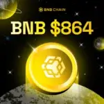 BNB a atins un nou ATH peste $864 pe 14 august, la o lună după cea de-a 8-a aniversare a sa